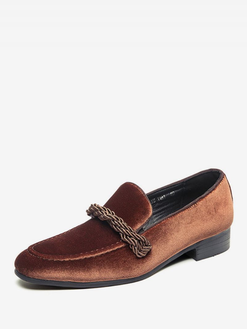 Mokasyny Męskie Slip-on Monk Strap Round Toe