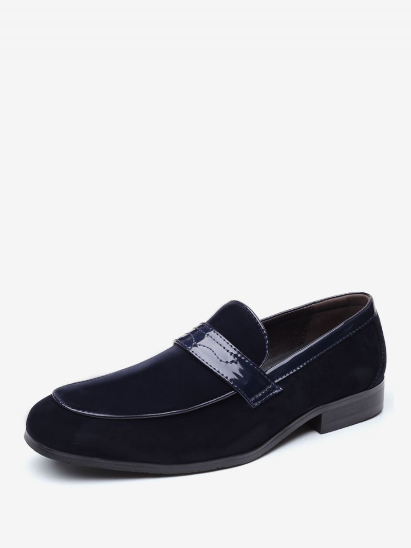 Mokasyny Męskie Slip-on Monk Strap Round Toe Pu Leather