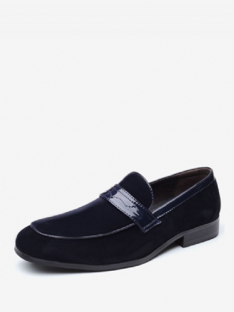 Mokasyny Męskie Slip-on Monk Strap Round Toe Pu Leather