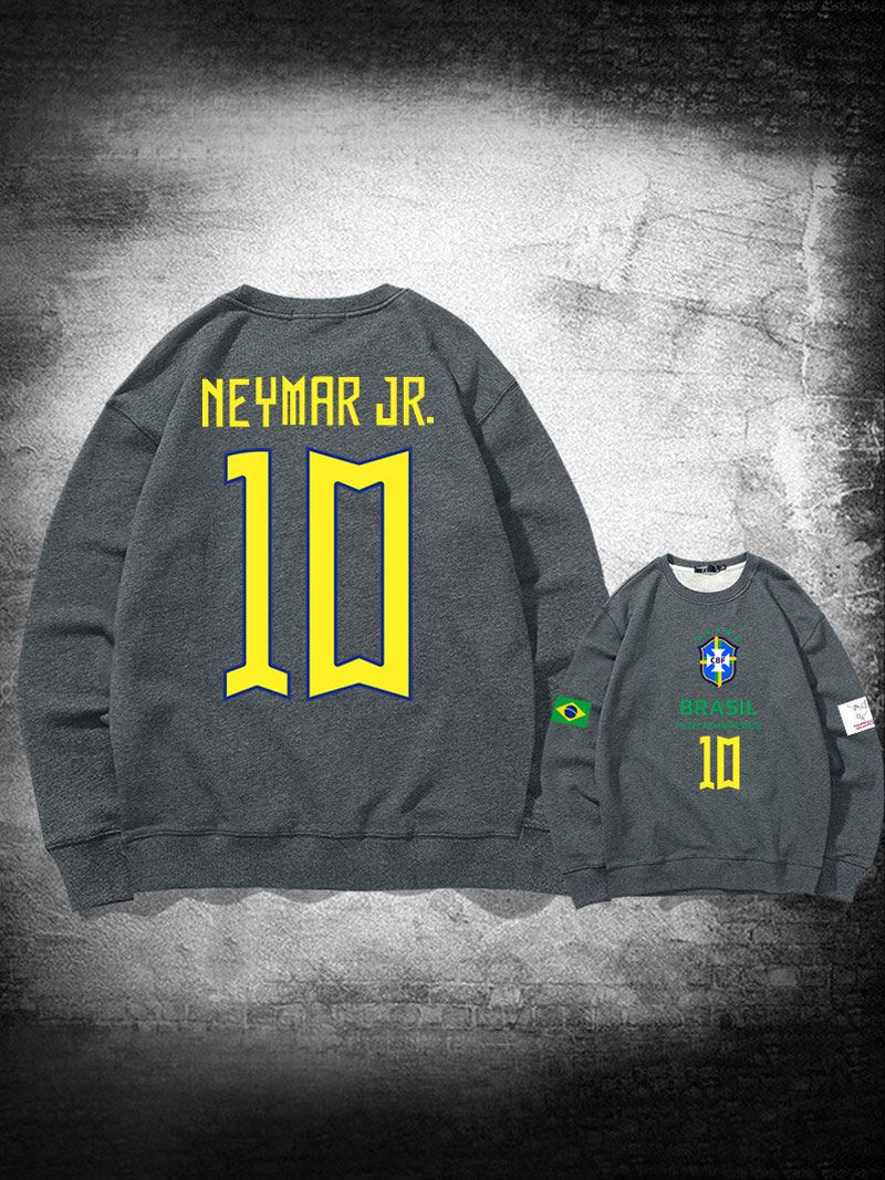 Bluza Treningowa Brazylia Neymar Numer 10 Męska - Szary