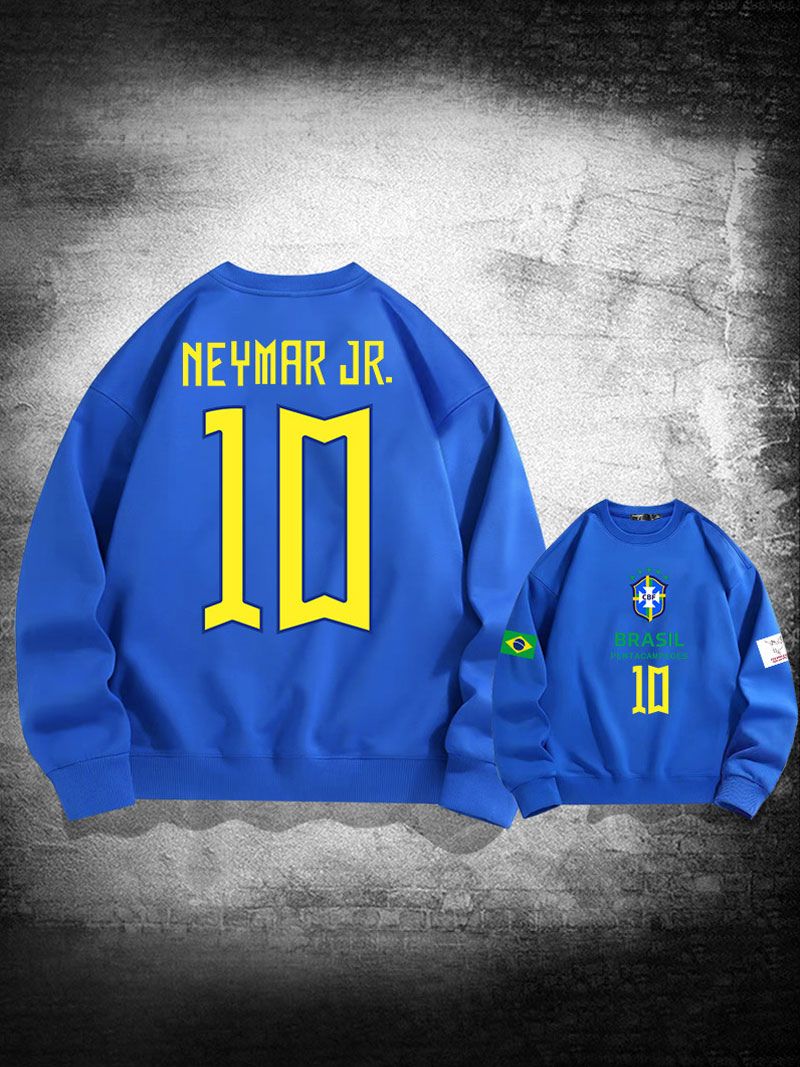 Bluza Treningowa Brazylia Neymar Numer 10 Męska - Niebieski