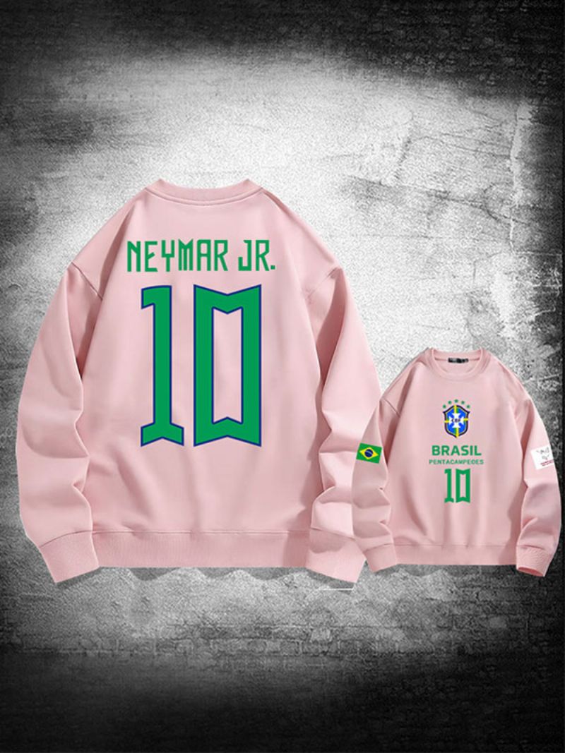 Bluza Treningowa Brazylia Neymar Numer 10 Męska - Różowy