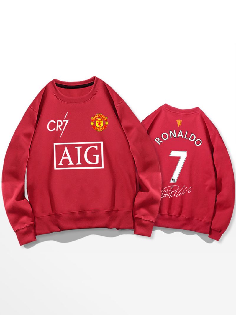 Bluza Treningowa Cristiano Ronaldo Numer 7 Męska - Czerwony