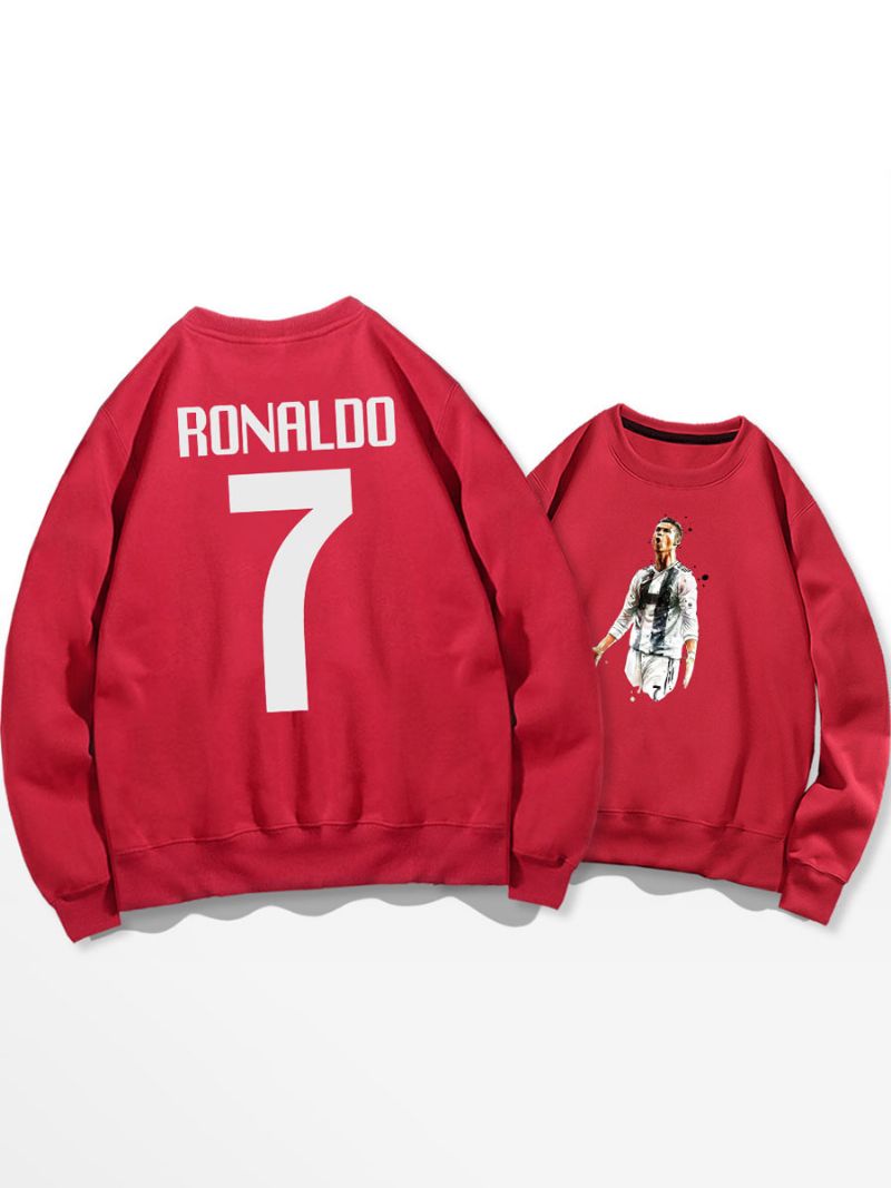 Bluza Treningowa Cristiano Ronaldo Numer 7 Męska - Czerwony