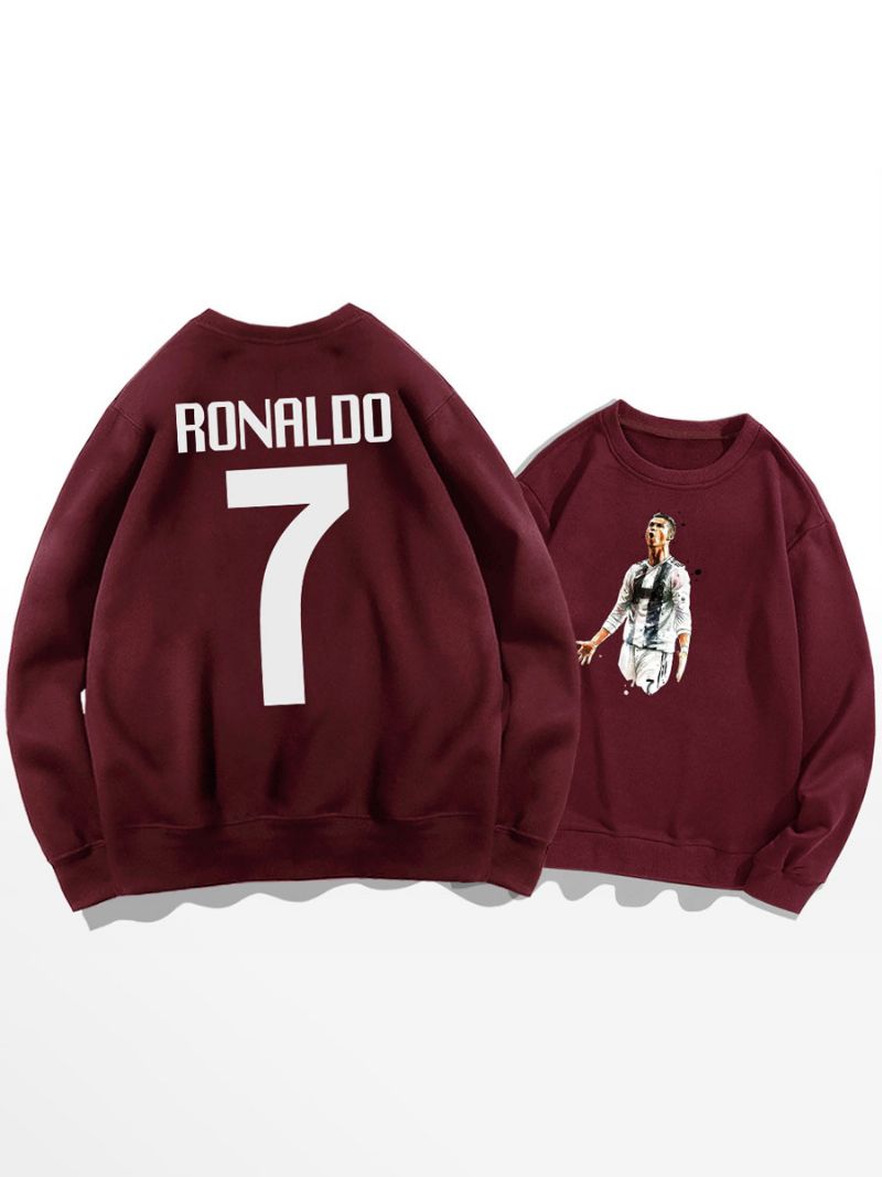 Bluza Treningowa Cristiano Ronaldo Numer 7 Męska - Burgunda