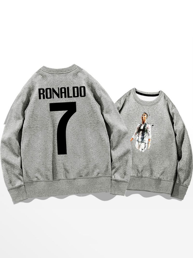 Bluza Treningowa Cristiano Ronaldo Numer 7 Męska - Jasnoszary