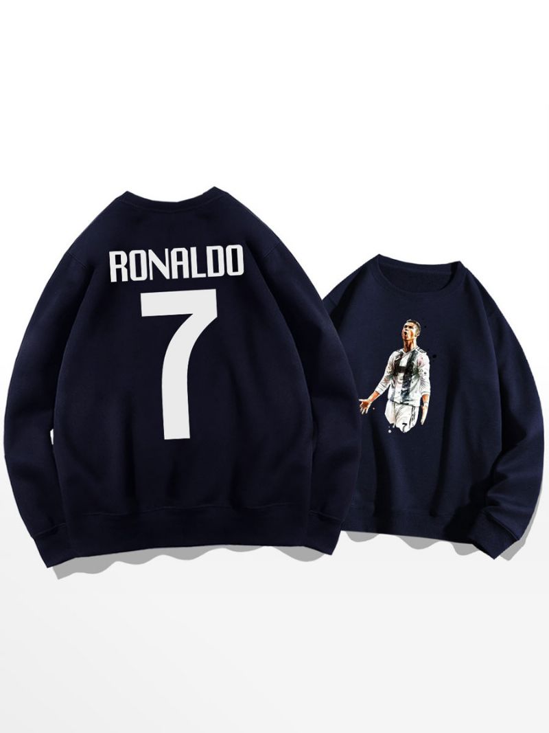 Bluza Treningowa Cristiano Ronaldo Numer 7 Męska - Głęboki Błękit