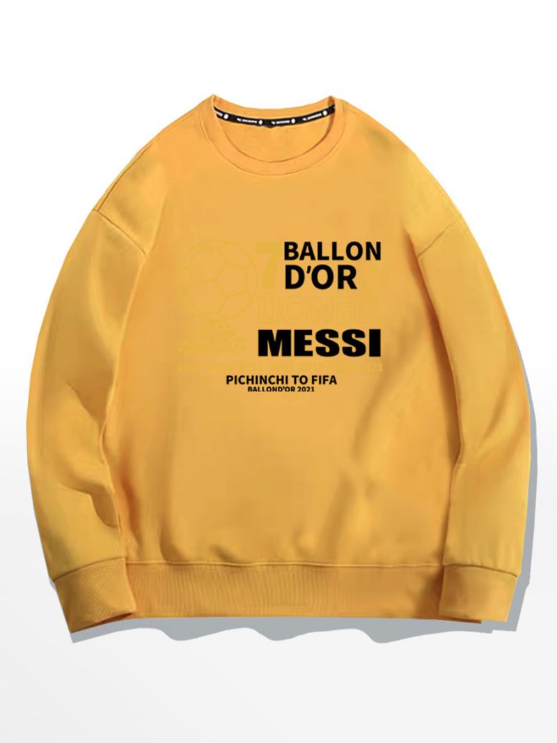 Męska Bluza Messi Ballon D'or - Żółty