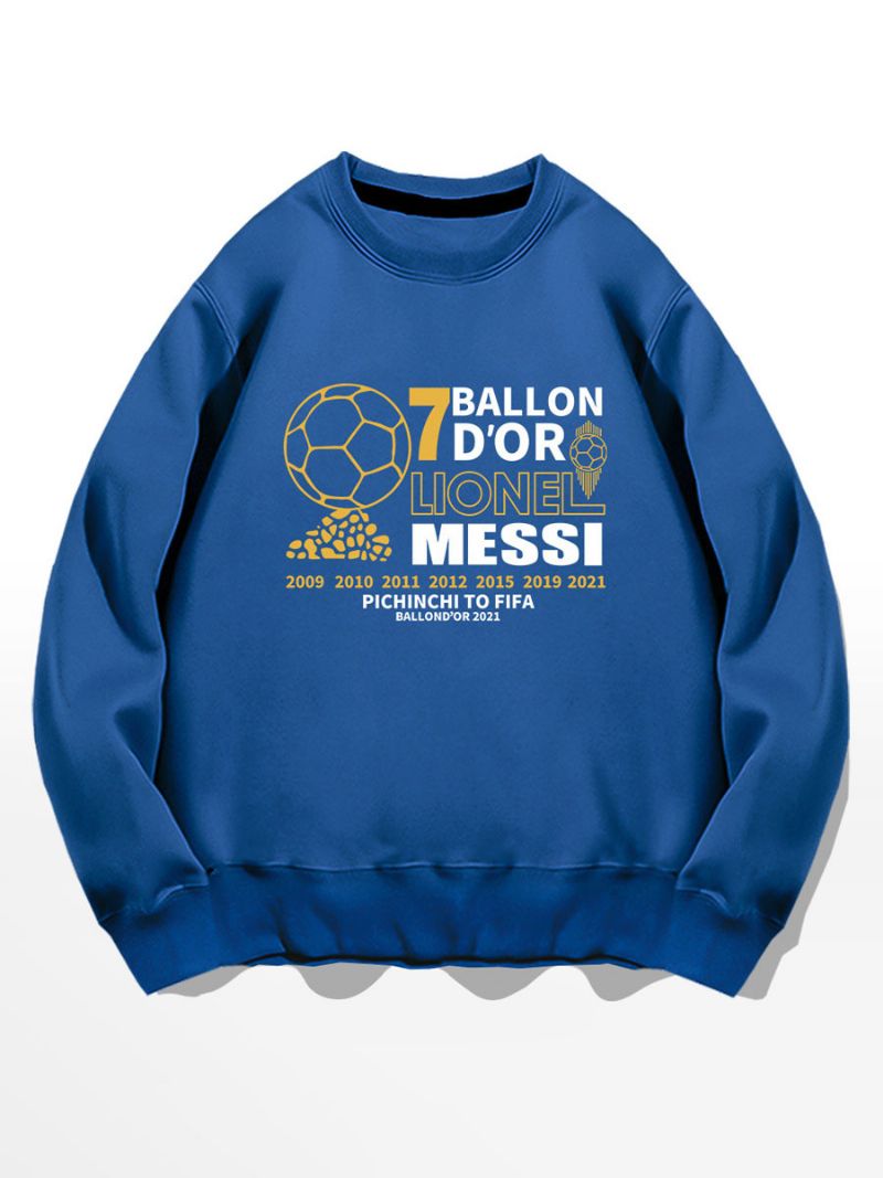 Męska Bluza Messi Ballon D'or - Niebieski