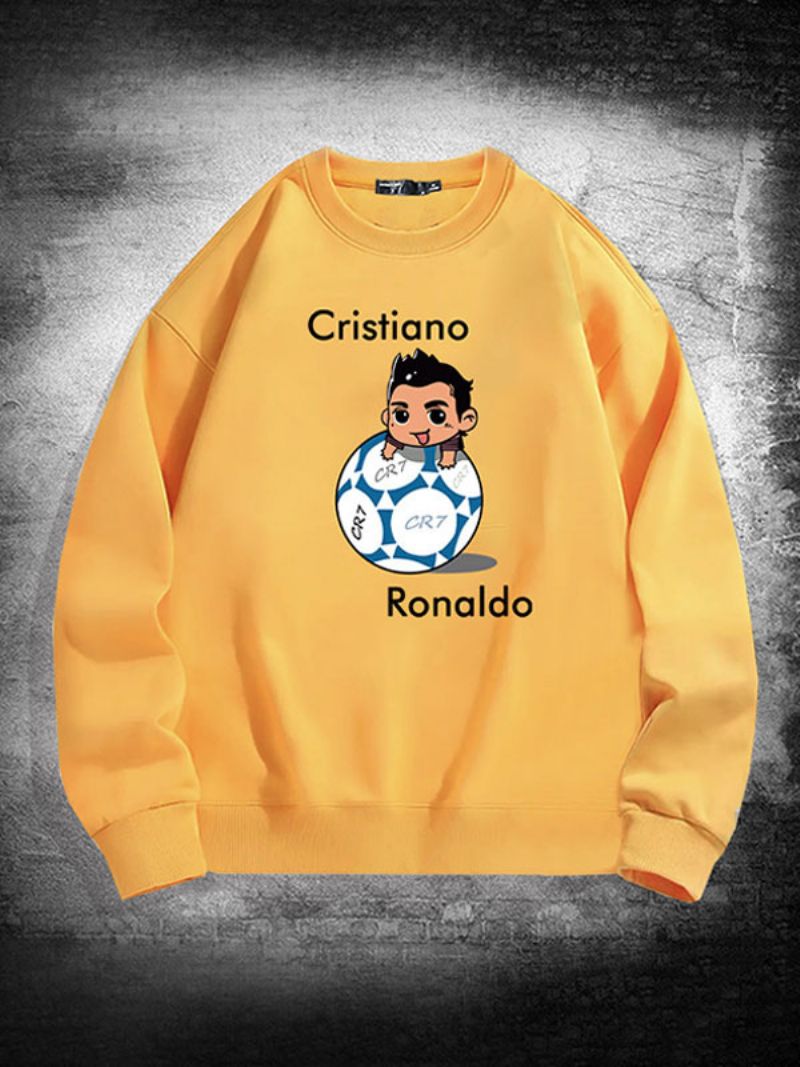 Męska Bluza Ronaldo Z Długimi Rękawami - Żółty