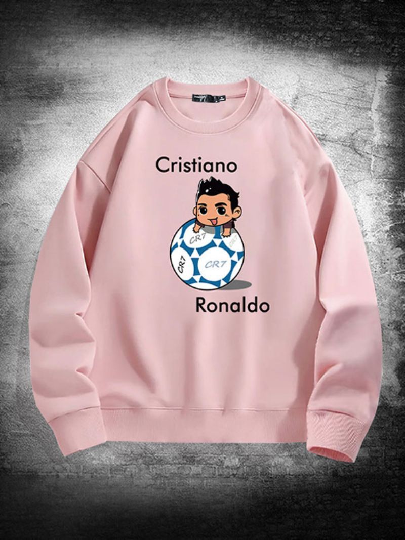 Męska Bluza Ronaldo Z Długimi Rękawami - Różowy