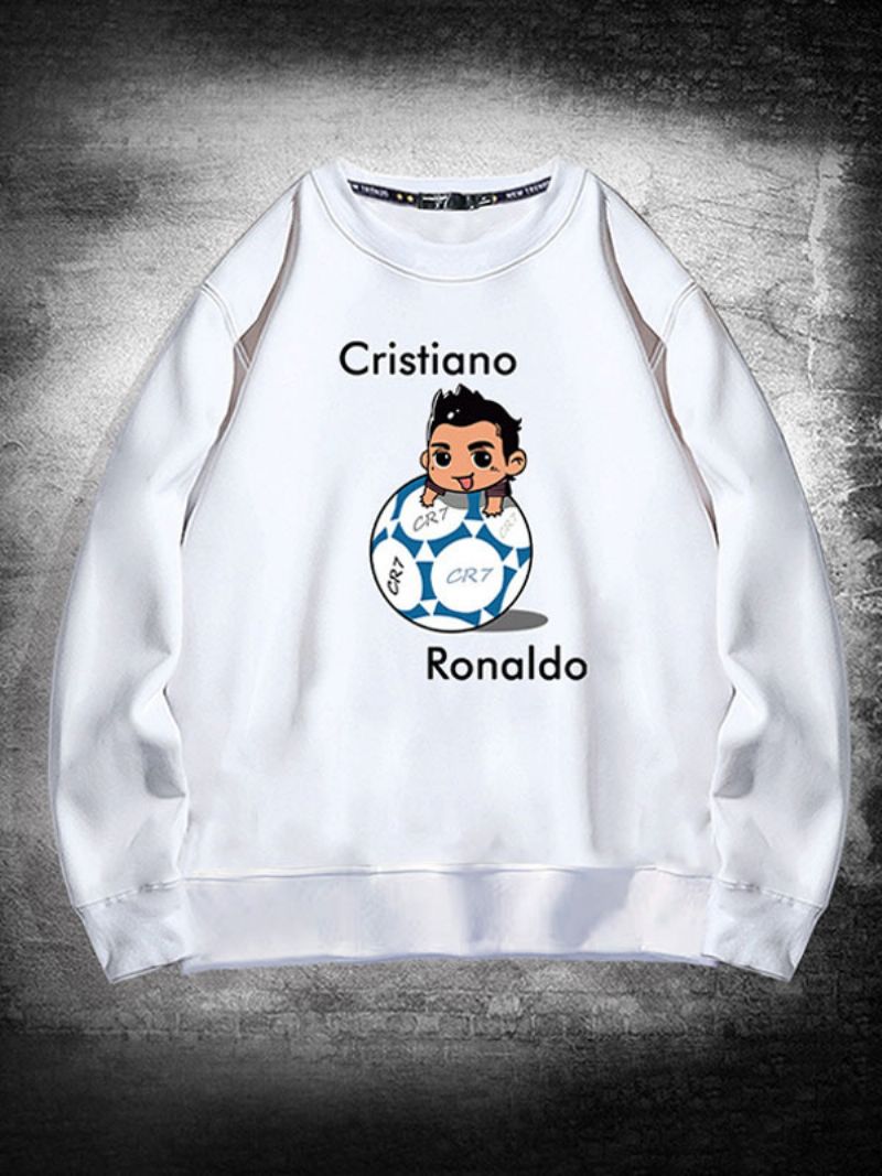 Męska Bluza Ronaldo Z Długimi Rękawami - Biały