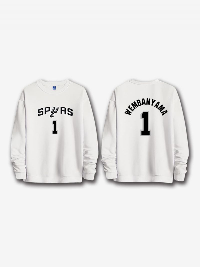 Męska Bluza San Antonio Spurs Number 1 Wembanyama