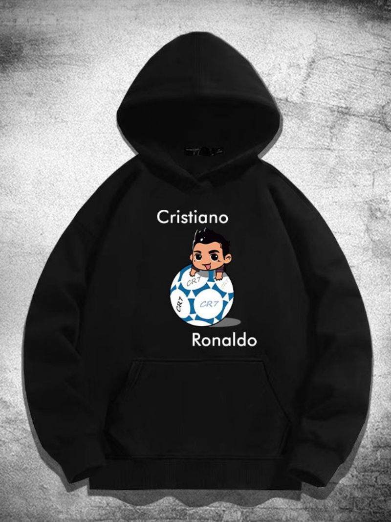 Męska Bluza Z Kapturem Ronaldo Długim Rękawem