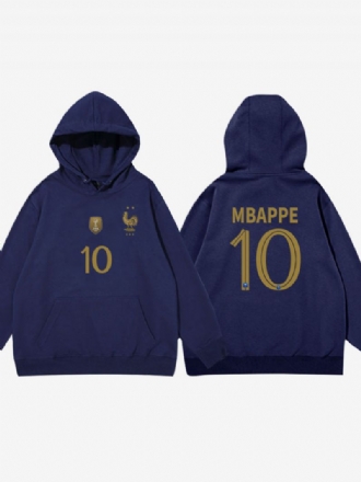 Męska Niebieska Bluza Z Kapturem I Mbappé Team Les Bleus Number 10