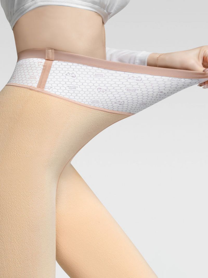 Legginsy Damskie Slim 400g Rajstopy Zimowe Ciepłe Pończochy - Żółty / Czerwony